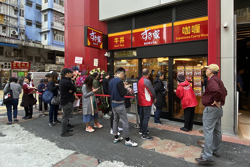 香港のすき家は行列がすごい
