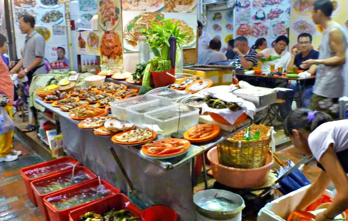 女人街の食べ物