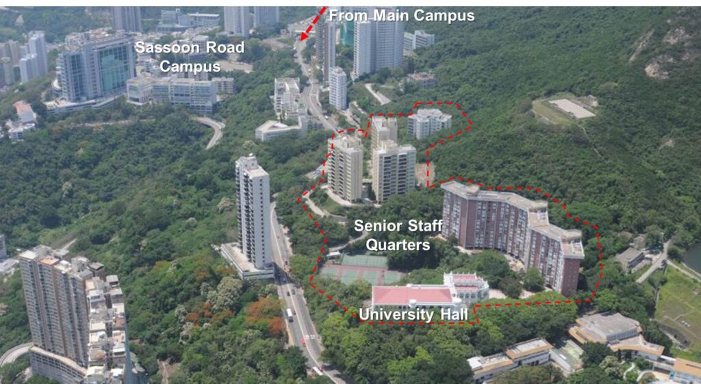 香港大学キャンパスは香港島に